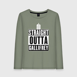 Женский лонгслив Straight outta gallifrey