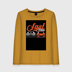 Лонгслив хлопковый женский Форсаж последний заезд, цвет: горчичный