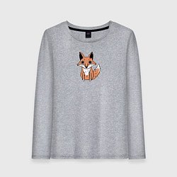 Лонгслив хлопковый женский Упоротая лиса, цвет: меланж
