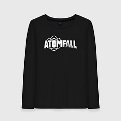 Лонгслив хлопковый женский Atomfall logo, цвет: черный