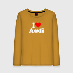 Лонгслив хлопковый женский I love Audi, цвет: горчичный