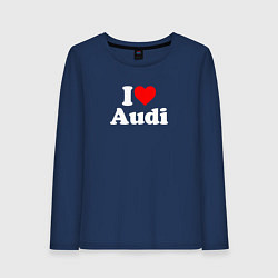 Лонгслив хлопковый женский I love Audi, цвет: тёмно-синий