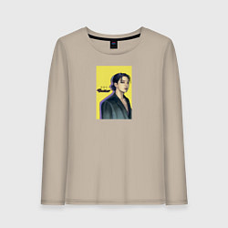 Лонгслив хлопковый женский JK Butter, цвет: миндальный