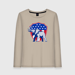 Женский лонгслив Слон США