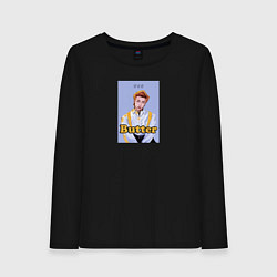 Лонгслив хлопковый женский RM Butter, цвет: черный