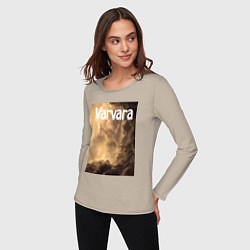 Лонгслив хлопковый женский Varvara, цвет: миндальный — фото 2