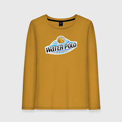 Лонгслив хлопковый женский Water polo sport, цвет: горчичный