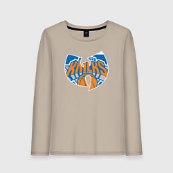 Лонгслив хлопковый женский Wu-tang knicks, цвет: миндальный