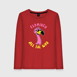 Лонгслив хлопковый женский Flamingo all the way, цвет: красный