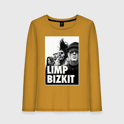 Лонгслив хлопковый женский Limp Bizkit all, цвет: горчичный