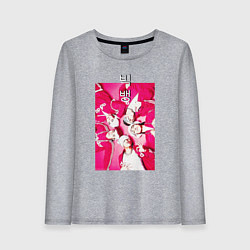 Лонгслив хлопковый женский Big bang в ярких красных костюмах, цвет: меланж