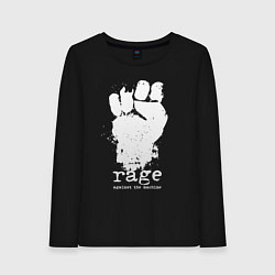 Лонгслив хлопковый женский RATM - white fist, цвет: черный