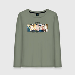 Лонгслив хлопковый женский Got7 назови мое имя, цвет: авокадо