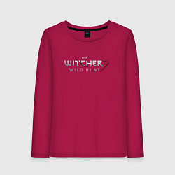 Лонгслив хлопковый женский The Witcher 3 logo, цвет: маджента