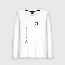Лонгслив хлопковый женский The Witcher 3 grey logo, цвет: белый