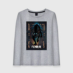 Лонгслив хлопковый женский Fenrir black vinyl, цвет: меланж