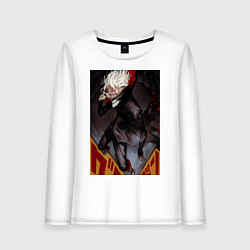 Лонгслив хлопковый женский Дандадан: Кэн Такакура, цвет: белый