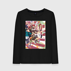 Лонгслив хлопковый женский Дандадан: Момо Аясэ, цвет: черный