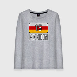 Лонгслив хлопковый женский Region 15, цвет: меланж