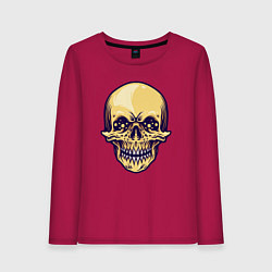 Лонгслив хлопковый женский Skeletor, цвет: маджента