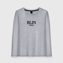 Лонгслив хлопковый женский Blin, цвет: меланж