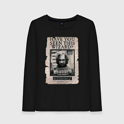 Лонгслив хлопковый женский Сириус Блэк - Гарри Поттер, цвет: черный