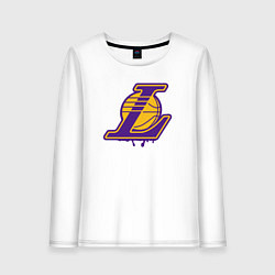 Лонгслив хлопковый женский Lakers team, цвет: белый