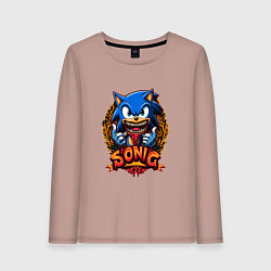 Лонгслив хлопковый женский Sonicexe, цвет: пыльно-розовый