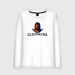 Лонгслив хлопковый женский Клеопатра, цвет: белый