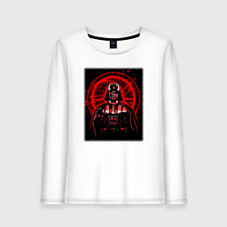 Лонгслив хлопковый женский Звезда смерти Дарт Вейдер, цвет: белый