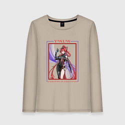 Лонгслив хлопковый женский Yinlin Lightning of Execution, цвет: миндальный