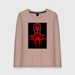 Лонгслив хлопковый женский Человек паук майлз моралес, цвет: пыльно-розовый