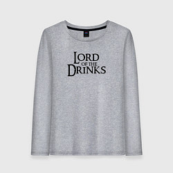 Лонгслив хлопковый женский Lord of the drinks logo, цвет: меланж