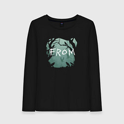 Лонгслив хлопковый женский From series, цвет: черный