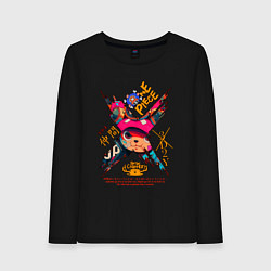 Лонгслив хлопковый женский One Piece Chopper Tony Tony, цвет: черный