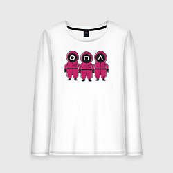 Лонгслив хлопковый женский Три охранника, цвет: белый