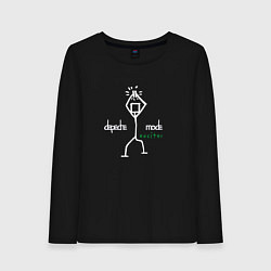 Лонгслив хлопковый женский Depeche Mode - Exciter merch, цвет: черный