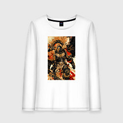 Лонгслив хлопковый женский Вархаммер арт, цвет: белый