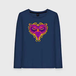 Лонгслив хлопковый женский Violet owl, цвет: тёмно-синий