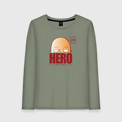 Лонгслив хлопковый женский Ванпанч герой hero, цвет: авокадо