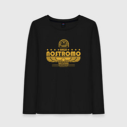 Лонгслив хлопковый женский USCSS The Nostromo желтый, цвет: черный