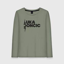 Лонгслив хлопковый женский Стиль Луки Дончича, цвет: авокадо