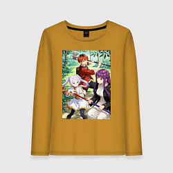 Лонгслив хлопковый женский Фрирен, Ферн и Штарк, цвет: горчичный
