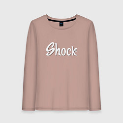 Лонгслив хлопковый женский Shock, цвет: пыльно-розовый
