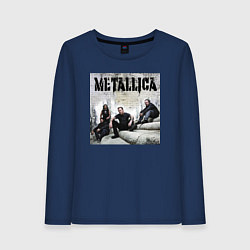 Лонгслив хлопковый женский Metallica - cool guys, цвет: тёмно-синий