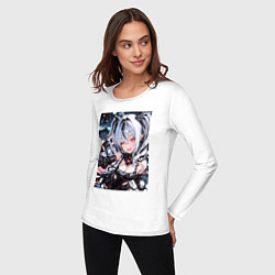 Лонгслив хлопковый женский Jetavie Punishing Gray Raven, цвет: белый — фото 2