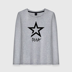 Лонгслив хлопковый женский Inna - star, цвет: меланж