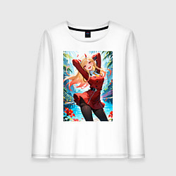 Лонгслив хлопковый женский Марин Китагава косплей 002 Darling in the Franxx, цвет: белый