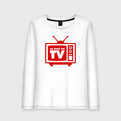 Лонгслив хлопковый женский Как показано по телевизору, цвет: белый