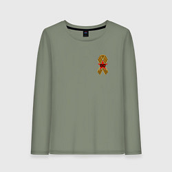 Женский лонгслив Значок 80 лет победы